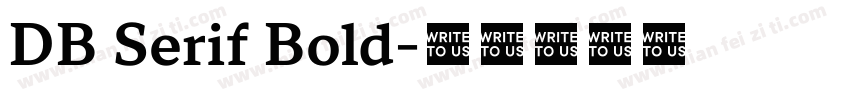 DB Serif Bold字体转换